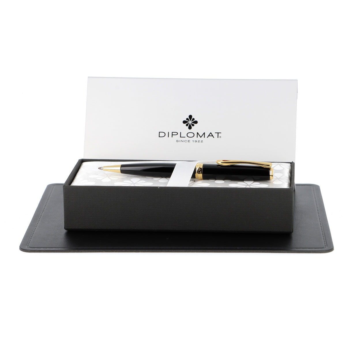 Diplomat, Bleistift, Excellence A2, Lack Schwarz, Vergoldet