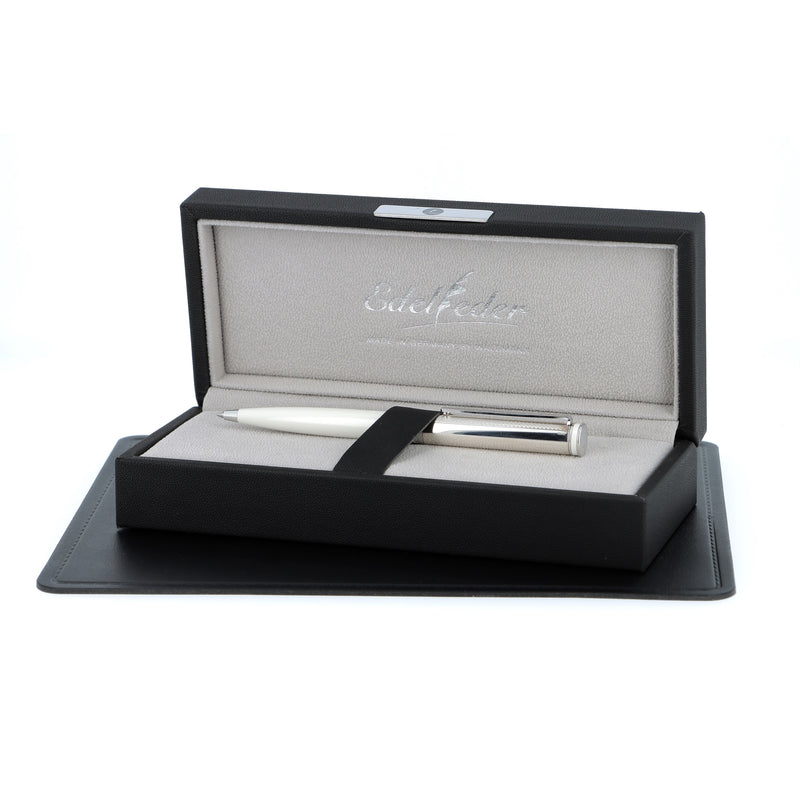 Waldmann, Kugelschreiber, Edelfeder, Korn Design, Silber Lack Champagner