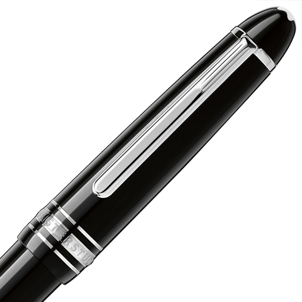 Montblanc, Kugelschreiber, Meisterstück, Platiniert, Midsize, Schwarz - Schreib und Stil