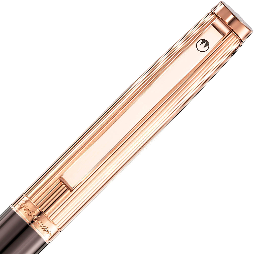 Waldmann Tuscany Füllfederhalter, Rosegold & Schoko, Sterling Silber, Feder F (fein)